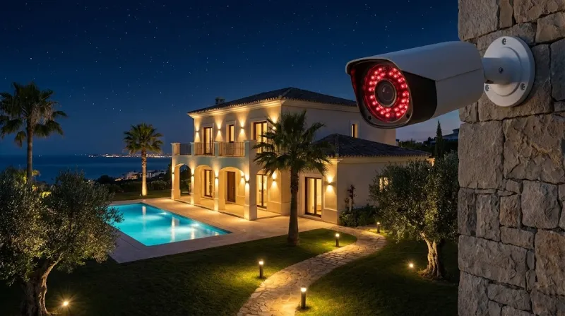 Night video surveillance camera with infrared